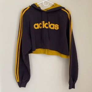 VIntage Cropped Adidas Hoodie